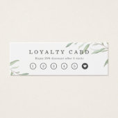 Logo vert rustique minimal carte de fidélité d'ent (Devant)