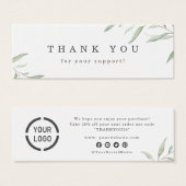 Logo vert rustique minimal entreprise merci (Devant & derrière)