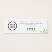 Logo vert rustique minimal entreprise merci (Dos)