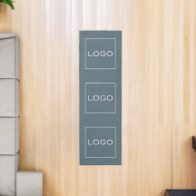 Logo vertical commercial personnalisé Cadet bleu