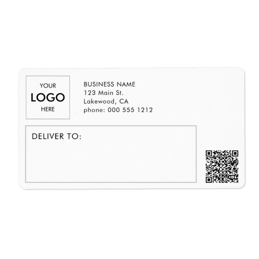 Logo Verzendende professionele QR-code Etiket (Voorkant)
