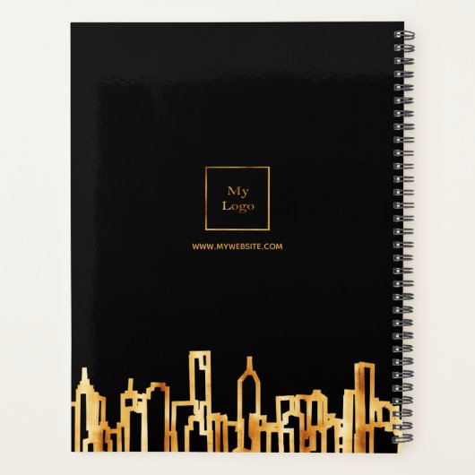 Logo ville or moderne skyline noir affaires 2023 (Dos)