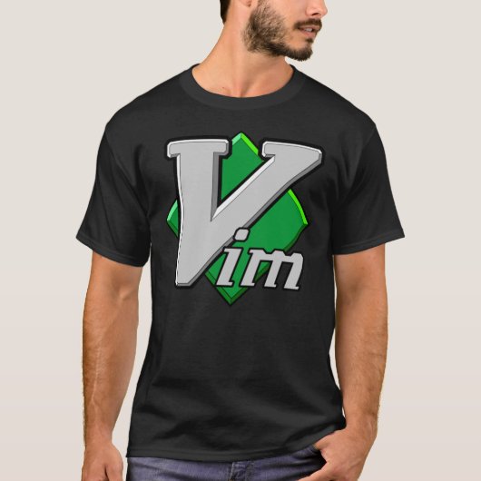 ♥ Logo Vim - T-shirt classique mode foncé (Devant)