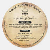 Logo vintage chalet droit alimentaire étiquettes (Devant)