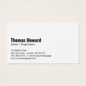 Logo Vintage de la Boutique de Barber | Mur en bri (Dos)