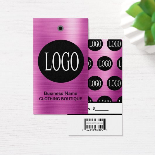 Logo violet avec étiquette de prix Code barre (Bureau)