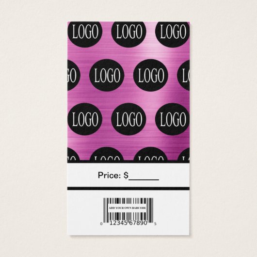 Logo violet avec étiquette de prix Code barre (Dos)
