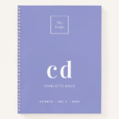 Logo violet monogram initiaal business elegant notitieboek (Voorkant)