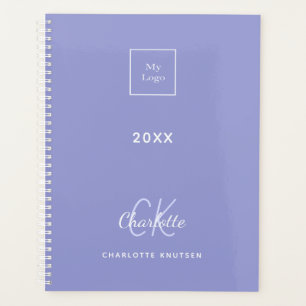 Logo violet monogramme initiales entreprise