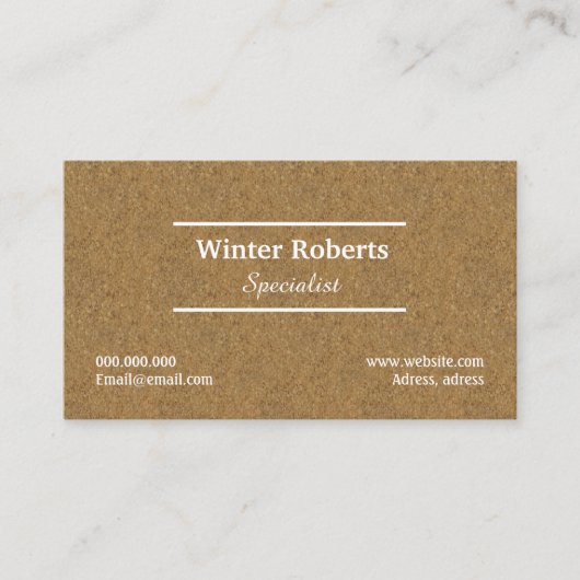 Logo visitekaartje, houten kraft professional visitekaartje (Voorkant)