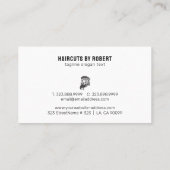 Logo visitekaartje van witte ornamenten man (Achterkant)