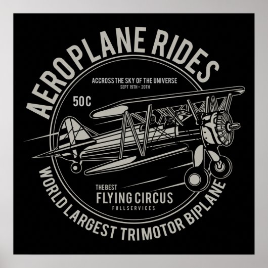 Logo Vliegtuig Poster (Voorkant)