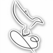 logo-vogelaanvalsvector sticker (Voorkant)