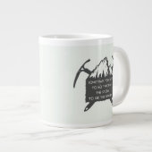  Logo voor avontuur, embleem met Extra Grote Mok (Voorkant rechts)