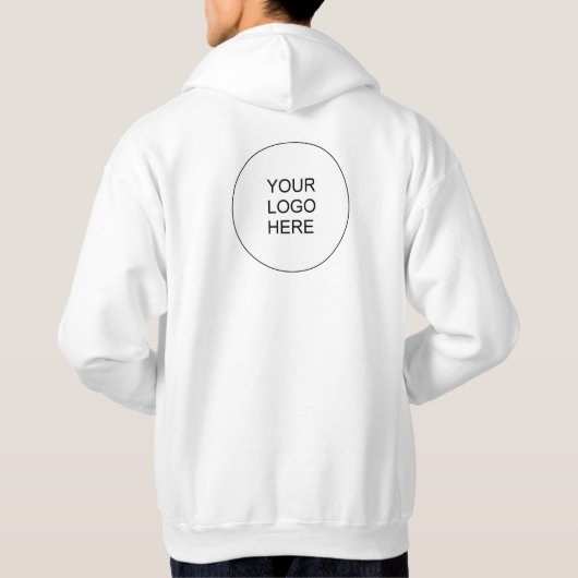 Logo voor back & front print bedrijf Mannen Hoodie (Achterkant)