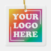 Logo voor bedrijven - kerstmis keramisch ornament (Voorkant)