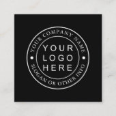Logo voor Black and White Custom Company Vierkante Visitekaartje (Voorkant)
