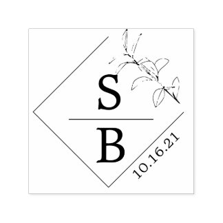 Logo voor bruiloft  zelfinktende stempel