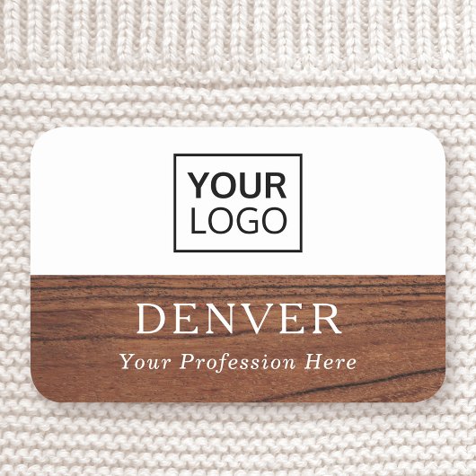 Logo voor bruin hout naamplaatje