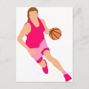 Logo voor dames basketbal briefkaart