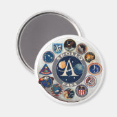 Logo voor de herdenking van het Apollo-programma Magneet (Voorkant / Achterkant)