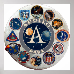 Logo voor de herdenking van het Apollo-programma Poster