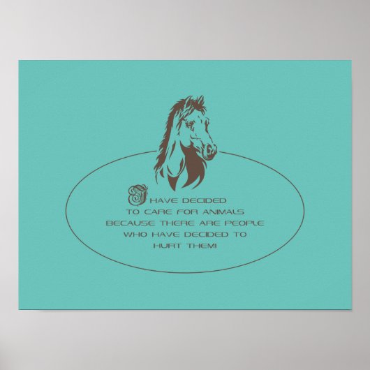 Logo voor dierenverzorging - Poster (Voorkant)