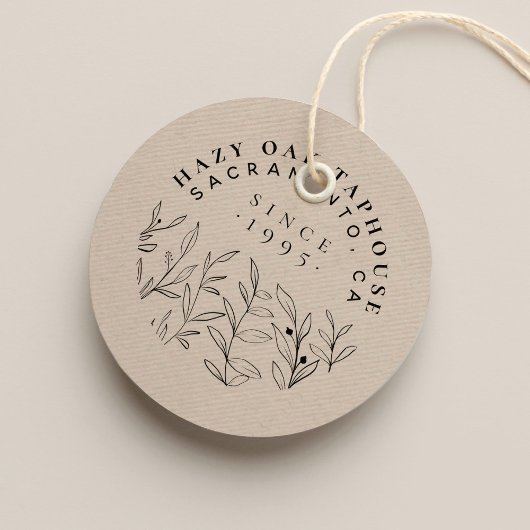 Logo voor kleine bedrijven | Kute Leaves & Classy Rubberstempel