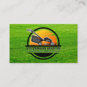 Logo voor landschapsontwerp van grasmower | Grafis Visitekaartje (Voorkant)