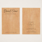 Logo voor lichte terracotta script oormerring visitekaartje (Voorkant /achterkant)