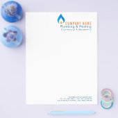 Logo voor waterdruppels met plamberverwarming flyer (Enkel)