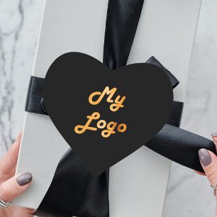 Logo voor zwarte goudhandel hart sticker