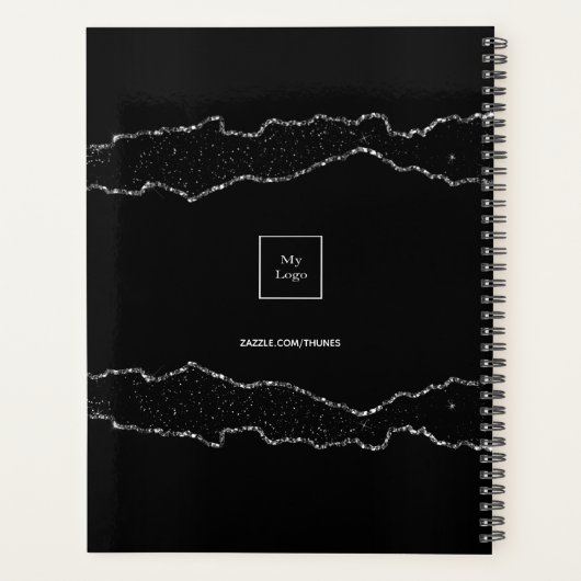 Logo voor zwarte zilverrog planner (Achterkant)