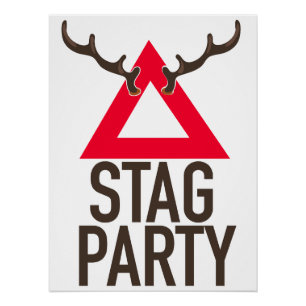 Logo vrijgezellenfeest perfect poster