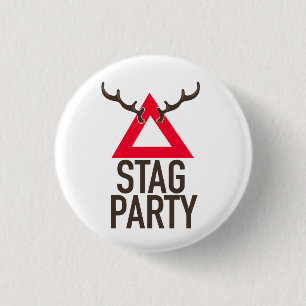 Logo vrijgezellenfeest ronde button 3,2 cm