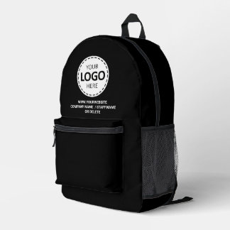 Logo & Web-URL / Tekstopname Promotionele Zwarte Bedrukte Rugzak