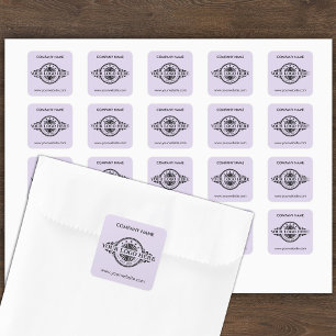 Logo & Website Aangepaste vierkante Lavendel Sticker