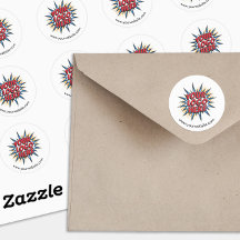 Logo & Website Aangepaste Witte Ronde Stickers Bla