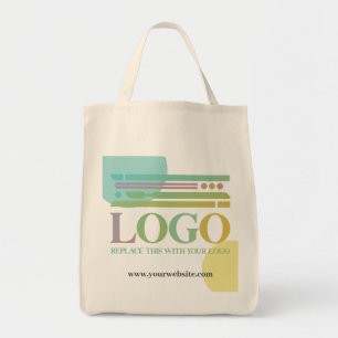 Logo Website Gele Turquoise Cirkels Tote Bag
