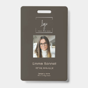 Logo Werknemer Foto ID Bedrijf Badge