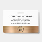 Logo werknemer Foto ID Gold Badge (Achterkant)