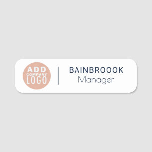 Logo Werknemersnaam en titel Conferentie-ID Naamplaatje