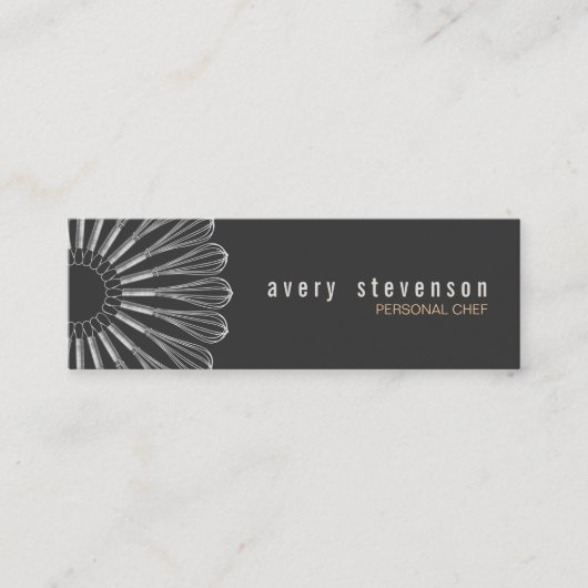 Logo Whisk du chef personnel Carte de visite noir (Devant)