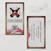 Logo wijnflessen | Marmer | QR-code Visitekaartje (Voorkant / Achterkant)