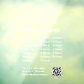 Logo winkeluren Hier Bedrijfs QR-code Bedrijf Raamsticker (Vel 3)