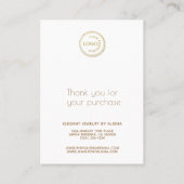 Logo wit Ketting weergeven Visitekaartje (Achterkant)