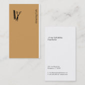 Logo (woestijnbruin) visitekaartje (Voorkant / Achterkant)