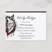 Logo Wolf Wolves Nature Carte de visite personnali (Devant)