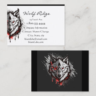 Logo Wolf Wolves Nature Carte de visite personnali