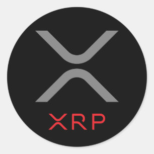 Logo XRP Gris et Rouge ripple   Sticker